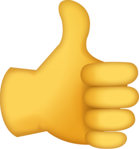 Yellow hand with thumbs up