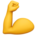 Flexed bicep arm emoji