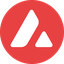 Red circle with mountain looking letter A in white as Avalanche (AVAX) coin logo at CoinCompare