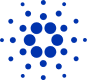 Blue dotted Cardano (ADA) crypto coin logo - CoinCompare