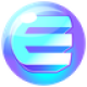 Blauw paarse circle met een licht blauwe letter E munt als Enjin Coin (ENJ) token logo - CoinCompare