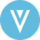 Licht blauwe cirkel met een dubbele V valuta symbool als Verge (XVG) coin logo - CoinCompare