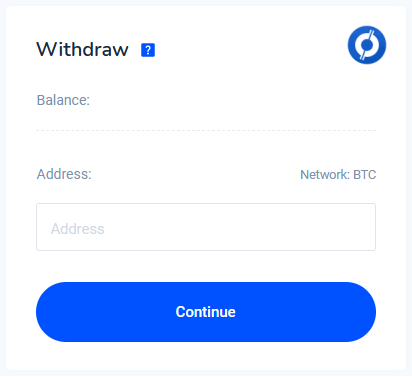 Crypto withdraw