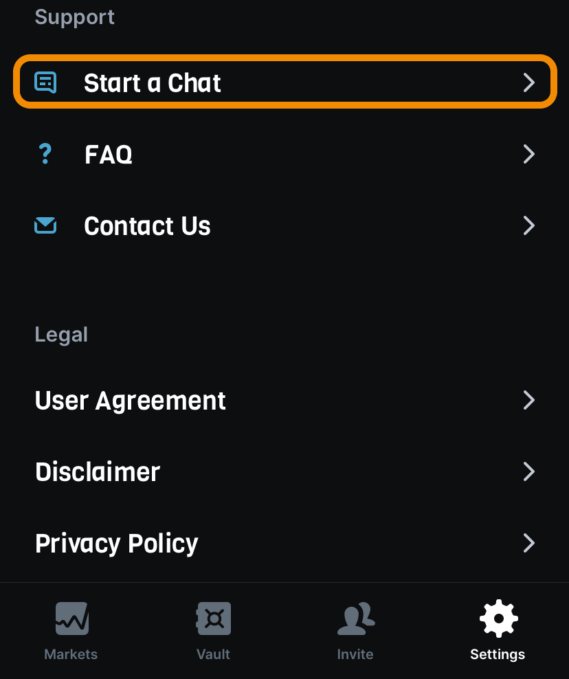 Blox contact start a chat
