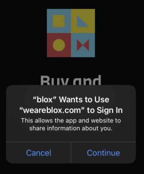 weareblox.com log in iOS
