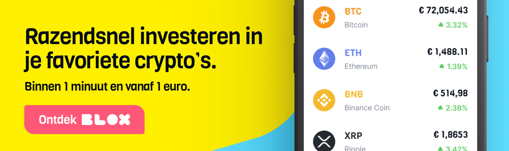 BLOX binnen 1 minuut banner